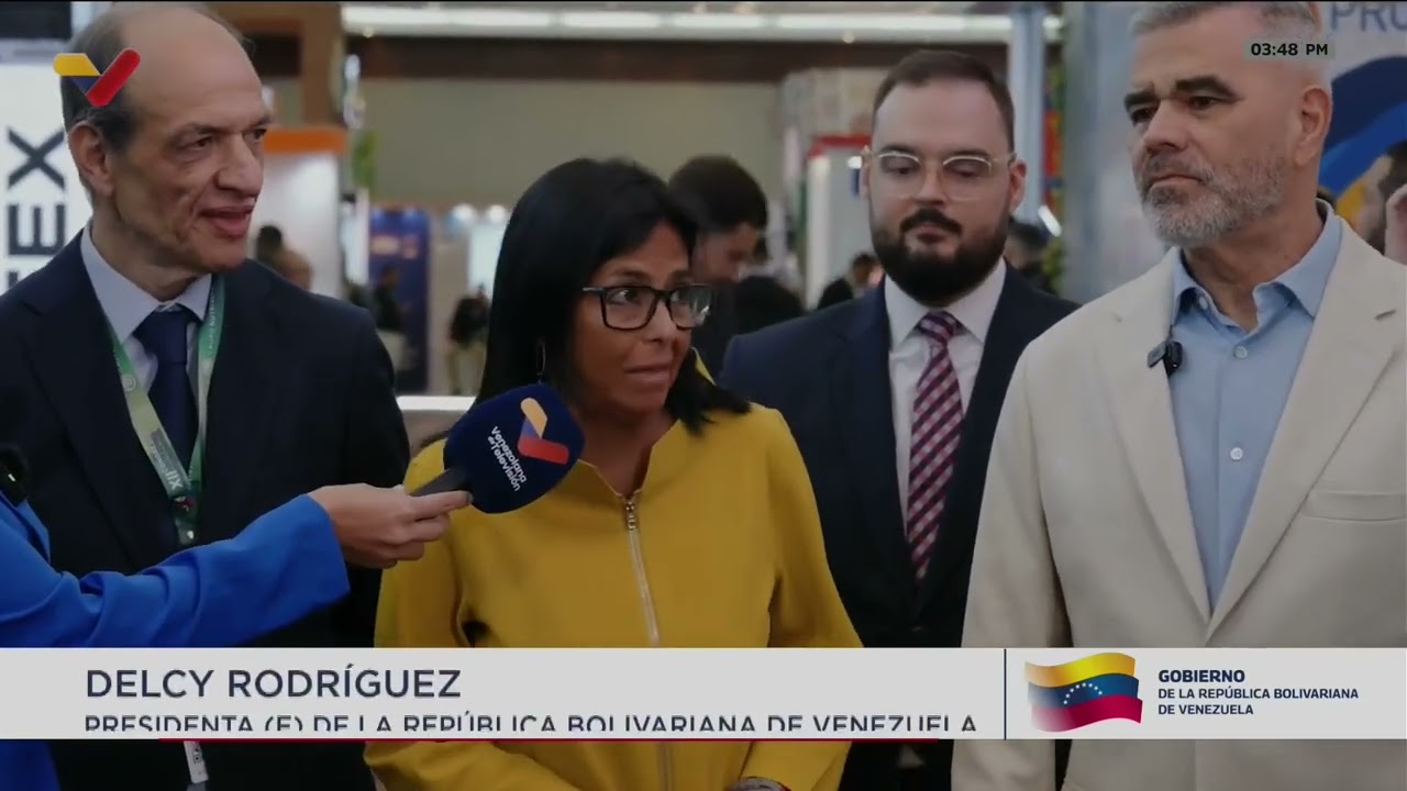 Delcy Rodríguez visita XII Congreso Nacional de Avicultura