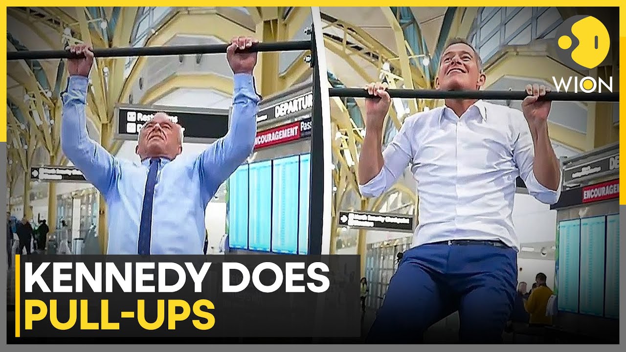 U.S. Secretaries Exercise at Reagan Airport as Health Secretary Kennedy Does Pull-Ups | WION