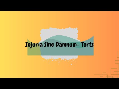 Injuria Sine Damnum - Torts