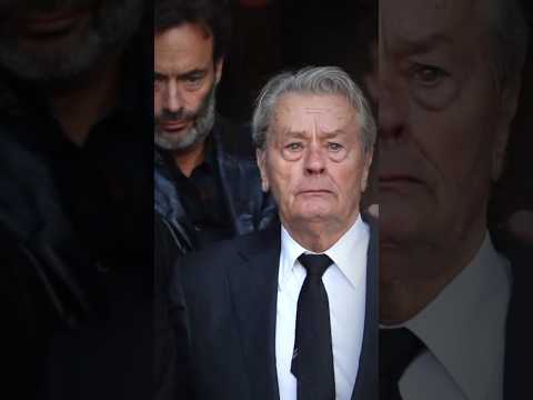Alain DELON & Anthony DELON. Funeral of Mireille DARC.