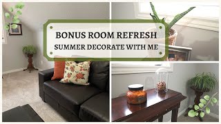 BONUS ROOM/Family Room refresh | Summer 2021 Decorate with Me