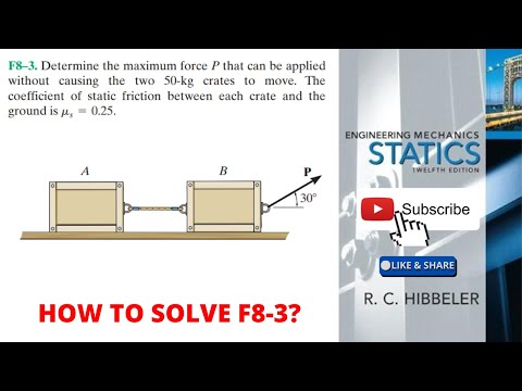 F8-3 hibbeler statics chapter 8 | hibbeler statics | hibbeler