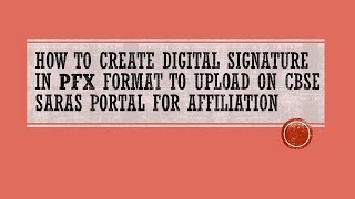 Converting Digital Signature to PFX