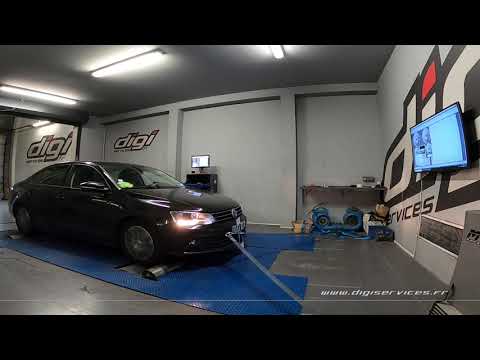 VW Jetta 2.0 TDI 110cv Reprogrammation Moteur @ 182cv Digiservices Paris 77 Dyno