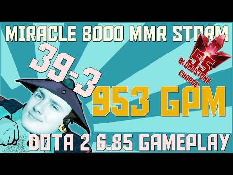Miracle Plays Storm -8000 MMR Gameplay (55 Bs Charges ,39 Kills ,900 Gpm ) DotaGamePlay
