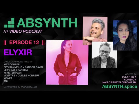 ABSYNTH Video Podcast Ep 12, Special Guest ELYXIR, Synthwave, Electro Music