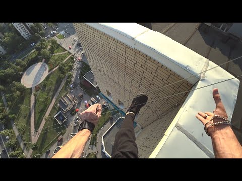 ПАДЕНИЕ РУФЕРА ОТ ПЕРВОГО ЛИЦА | УПАЛ С 25 ЭТАЖА НА ПРОВОДА (with eng subs)