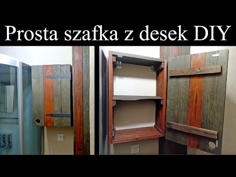 Szafka łazienkowa wisząca, drewniana, tania i prosta do wykonania - Strawbale Vlog 151