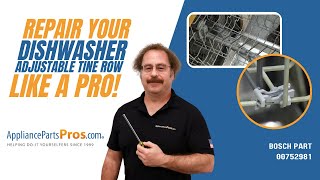 How to Replace a Bosch Dishwasher Adjustable Tine Row 00752981
