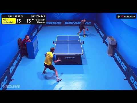 09:30 Andrii Matkovskyi - Oleksandr Liushnia 11.08.2023 TT Euro.Cup Ukraine Professional. TABLE 4