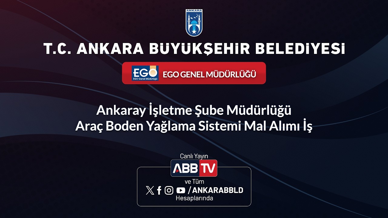 EGO GENEL MÜDÜRLÜĞÜ - Ankaray İşletme Şube Müdürlüğü Araç Boden Yağlama sistemi Mal Alımı İşi