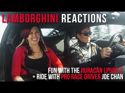 GIRLS REACTIONS to Lamborghini Huracán LP580-2 + PRO DRIVER