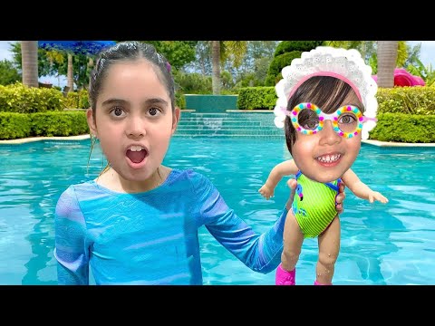 Nastya found a boy doll and pretends to be a parent - Trailer