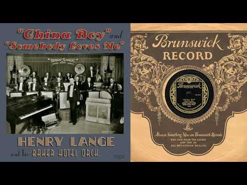 1929, China Boy, Somebody Loves Me, Henry Lange Orch. HD 78rpm