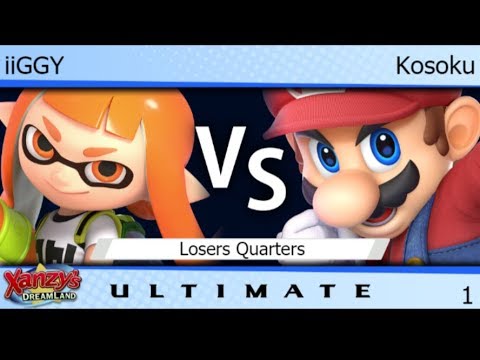 XDL 1 - iiGGY (Inkling, DDD) vs BIGBOSS | Kosoku (Mario) Losers Quarters - SSBU