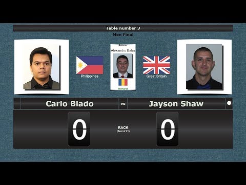 Pool Men Final : Carlo Biado vs Jayson Shaw