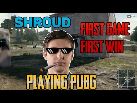 Shroud FIRST TIME playing PUBG - FIRST WIN with AWM- PlayerUnknown's Battlegrounds