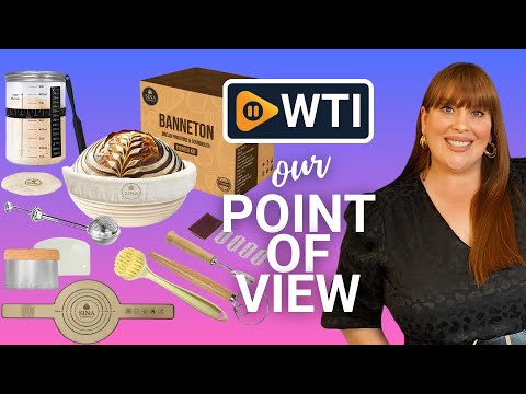 Banneton Bread Proofing Basket Set Sourdough Starter Kit Round 9"" Rattan Proofing Basket - WTI product video review