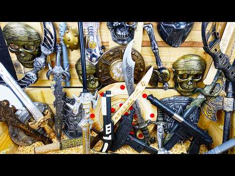 ULTIMATE Medieval & Tactical Toy Weapons Unboxing! Skull Masks, Golden Swords, Viking Axes