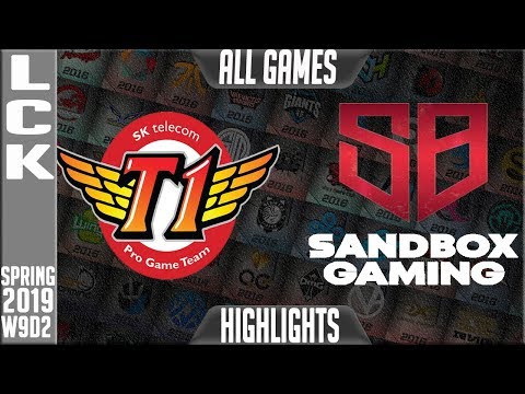 SKT vs SB Highlights ALL GAMES | LCK Spring 2019 Week 9 Day 2 | SK Telecom T1 vs Sandbox Gaming