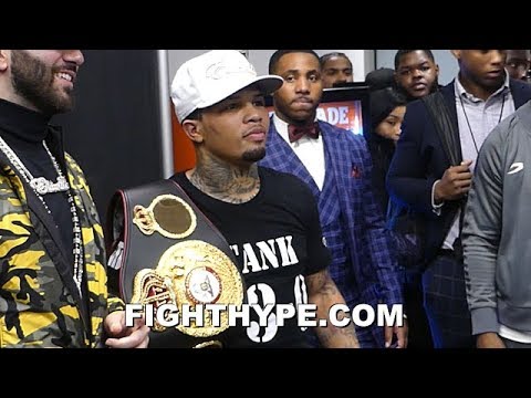 GERVONTA DAVIS CELEBRATES IN LOCKER ROOM AFTER GAMBOA KNOCKOUT; HITCHINS & MORE CONGRATULATE HIM