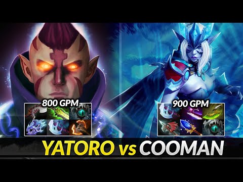 Yatoro 800gpm Anti-mage vs Cooman 900gpm Drowranger Dota 2