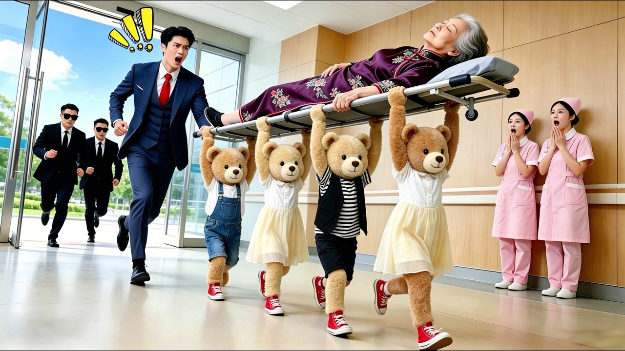 All ignore fainted old woman;4 kids take her to hospital,unaware she's CEO's mom and he's their dad!