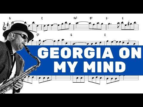 Georgia On My Mind - Hoagy Carmichael 1930 -Tenor Sax Sheet Music