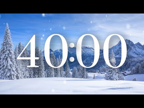 40 Minute Winter Snow Timer with Relaxing Piano Music ✨❄️