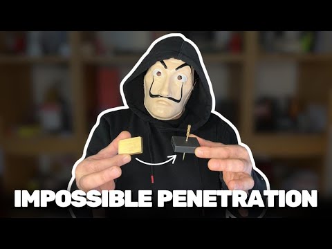CRAZY ! IMPOSSIBLE PENETRATION  🪄 MAGIC TRICK EXPLAINED #foryou #magic #tricks #memes