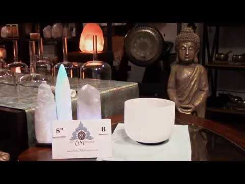 Crystal Singing Bowl Note B 8 Inch Crown Chakra