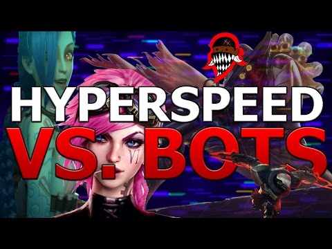 Hyperspeed Blitz, Garen, Zed, Jinx, Vayne, Vi, Jhin vs Bots Montage | League Of Legends