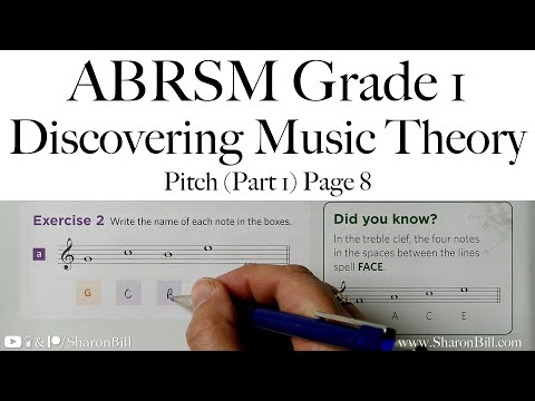 ABRSM Discovering Music Theory Grade 1 Pitch (Part 1) Page 8 with Sharon Bill