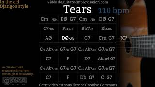 Tears (110 bpm) - Gypsy jazz Backing track / Jazz manouche
