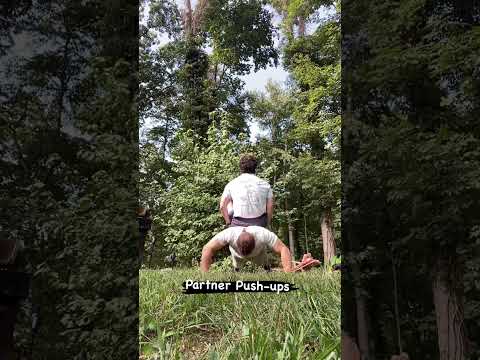 Partner push-up drop sets