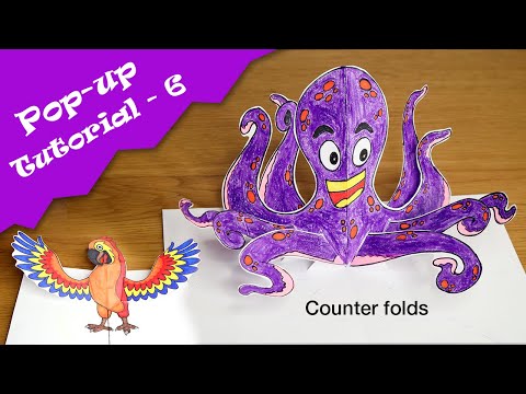 Pop-up Tutorial 6 - Counter Folds. How to create counter folds | Learn pop-up design in Tamil தமிழ்