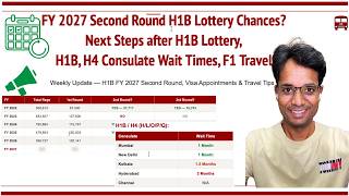 H1B 2027 Second Round Lottery H1B, H4 Slots Update, Wait Times. F1 COS to H1B Tips | Weekly Roundup