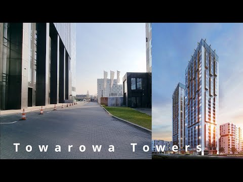 Warszawa / Warsaw Budowa wież Towarowa Towers - 2 x 95 metrów / two 95-meter towers - 11.11.2021
