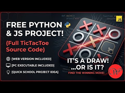 Tic Tac Toe Game In Python Javascript Free Project Source Code