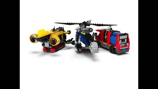 LEGO City - Remix: Helikoptéra, hasičský vůz a ponorka