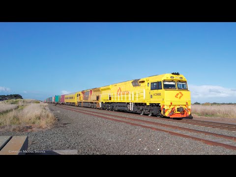 3MP1 Aurizon / TGE Container Train With ACD6052, ACC6032 & G535 Mid Train (18/7/2023) - PoathTV