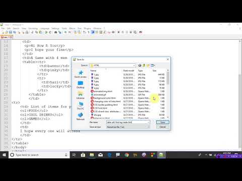 table with html tag inside | by bhanu priya