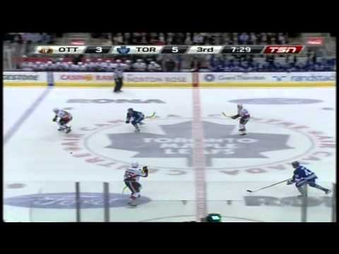 Daniel Alfredsson goal 5-3 Mar 6 2013 Ottawa Senators vs Toronto Maple Leafs NHL Hockey
