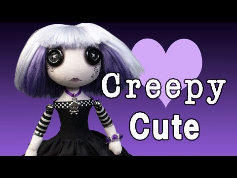 Making a CREEPY CUTE cloth art doll