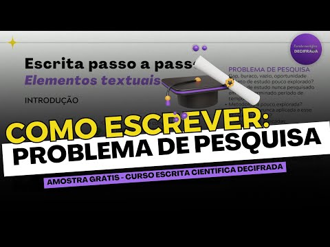 COMO REDIGIR O PROBLEMA DE PESQUISA