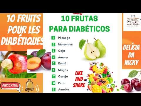 Men 10 frui ki bon pou moun ki fé maladi sik (diabète), ou ka manje yo san pwoblem #diabetes 🍎🍓🍑