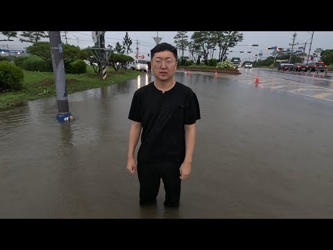 호우 피해현장에 출동한 충주맨