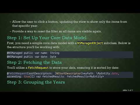 How to Filter a List of Dates by Year Interactively in SwiftUI