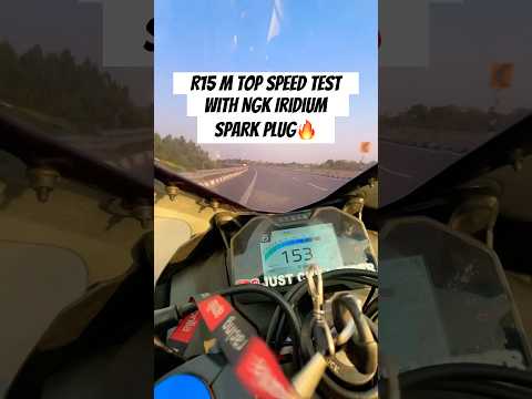 R15 M Top Speed Test With Ngk Iridium spark plug🔥 #r15m #topspeed #shorts #ytshorts #viralshorts