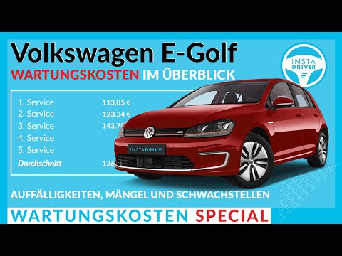 VW e-Golf Wartungskosten-Überblick (Mängel, Defekte, Erfahrungen)